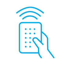 icon of a hand using a smart device