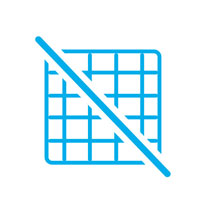 icon of a grid crossed out